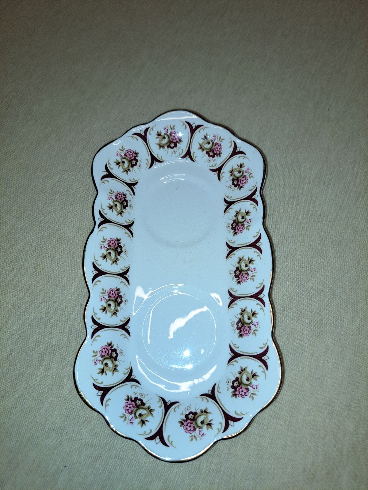 Rosina Fine Bone China Schotel met Bloemenpatroon, Ophalen of Verzenden