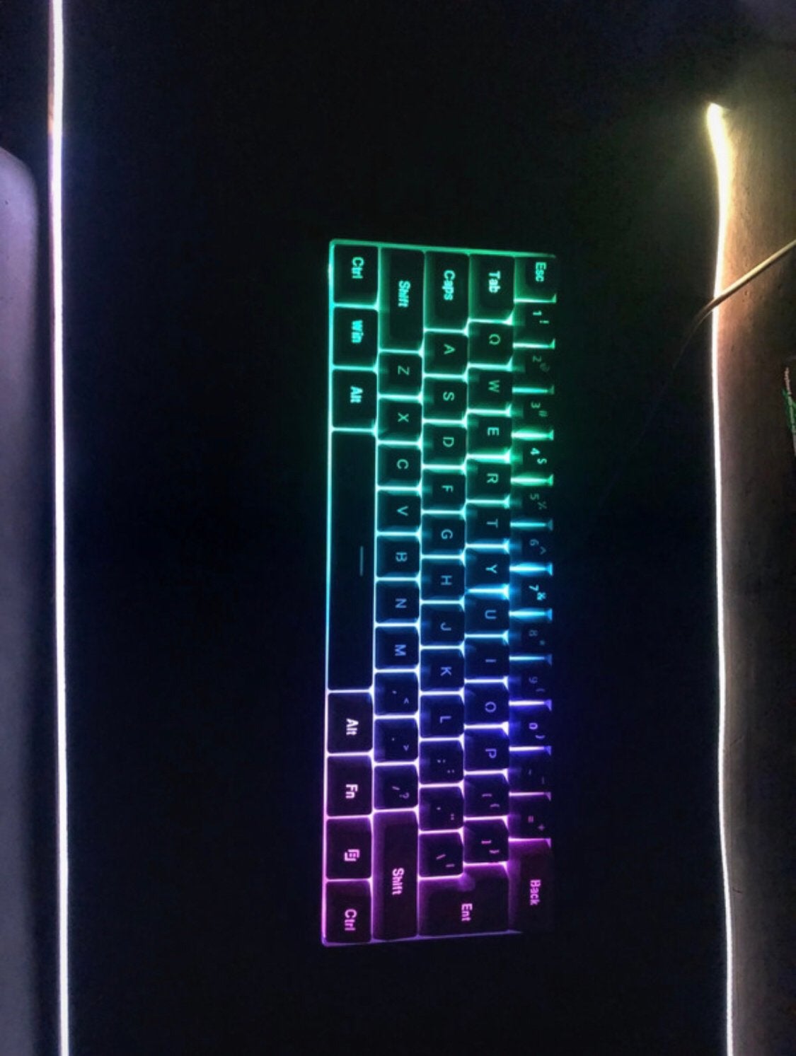 60% keyboard mechanics LED Light, Ophalen, Gaming toetsenbord, Bedraad, Overige indelingen