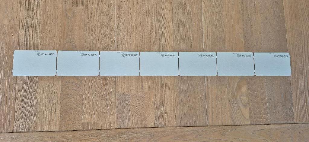 7 ongebruikte parkeerkaarten voor Amsterdam / Artis, Eén persoon
