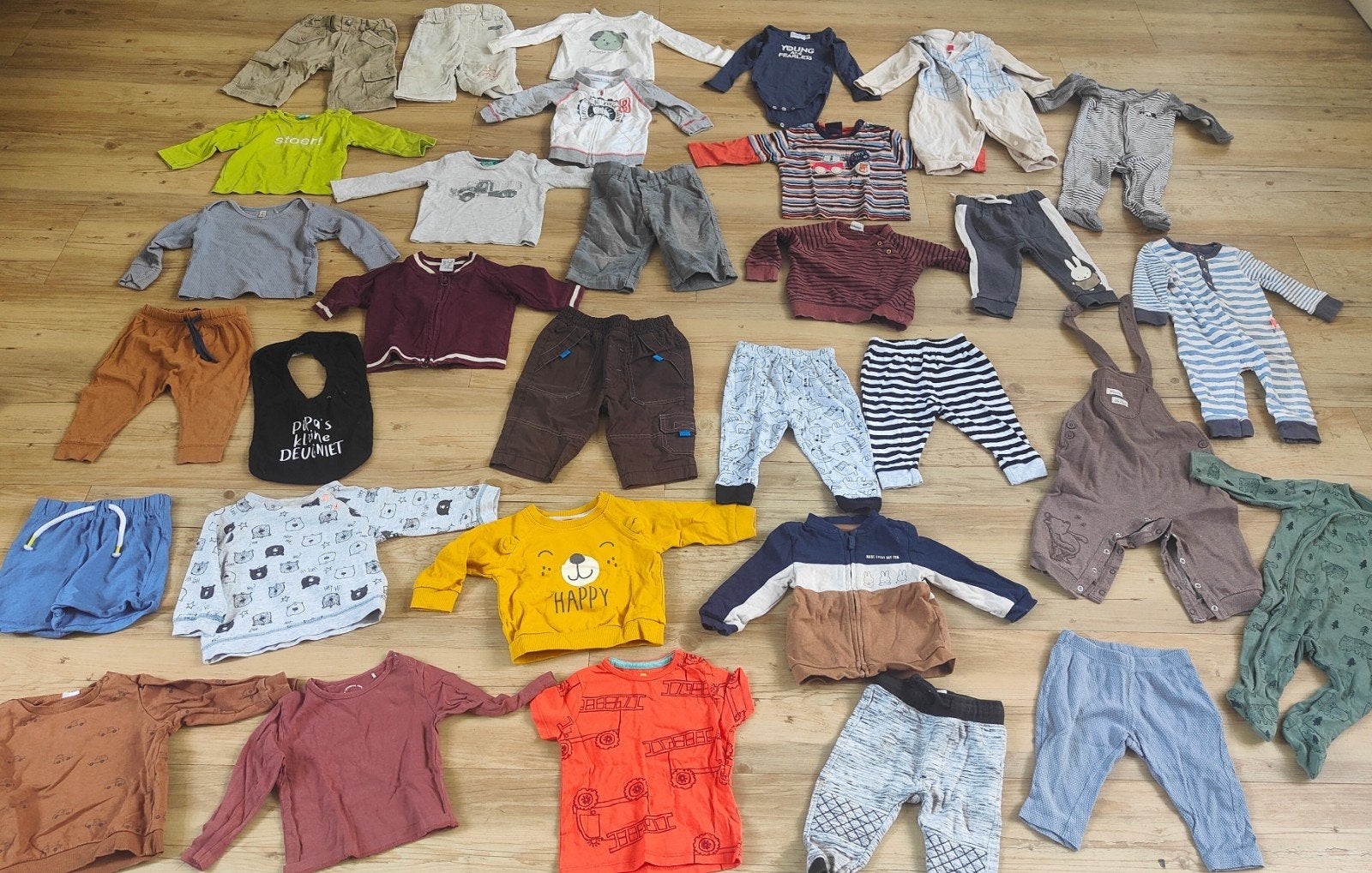 32 delig kledingpakket jongen maat 68 (Hema, H&M etc.), Gebruikt, Ophalen of Verzenden, Setje, Hema, H&M
