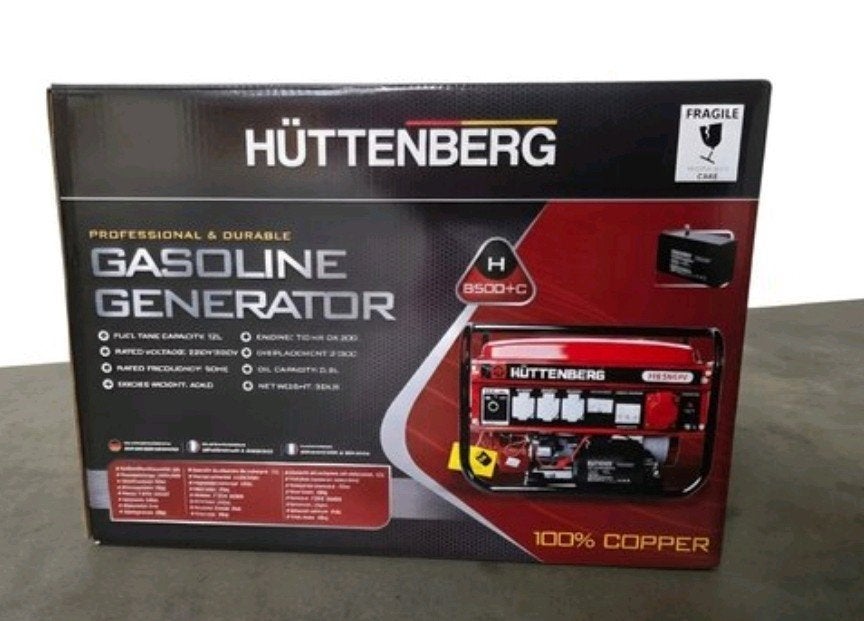 Huttenberg H8500W Stroomgenerator, Ophalen of Verzenden