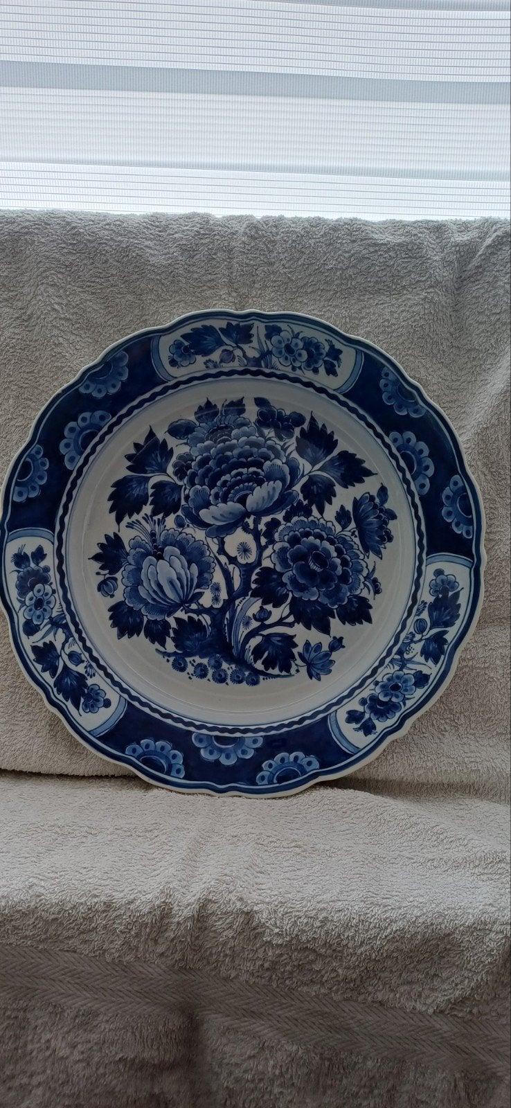 Antiek Delfts Blauw Wandbord - Handgeschilderd, Antiek en Kunst, Ophalen of Verzenden