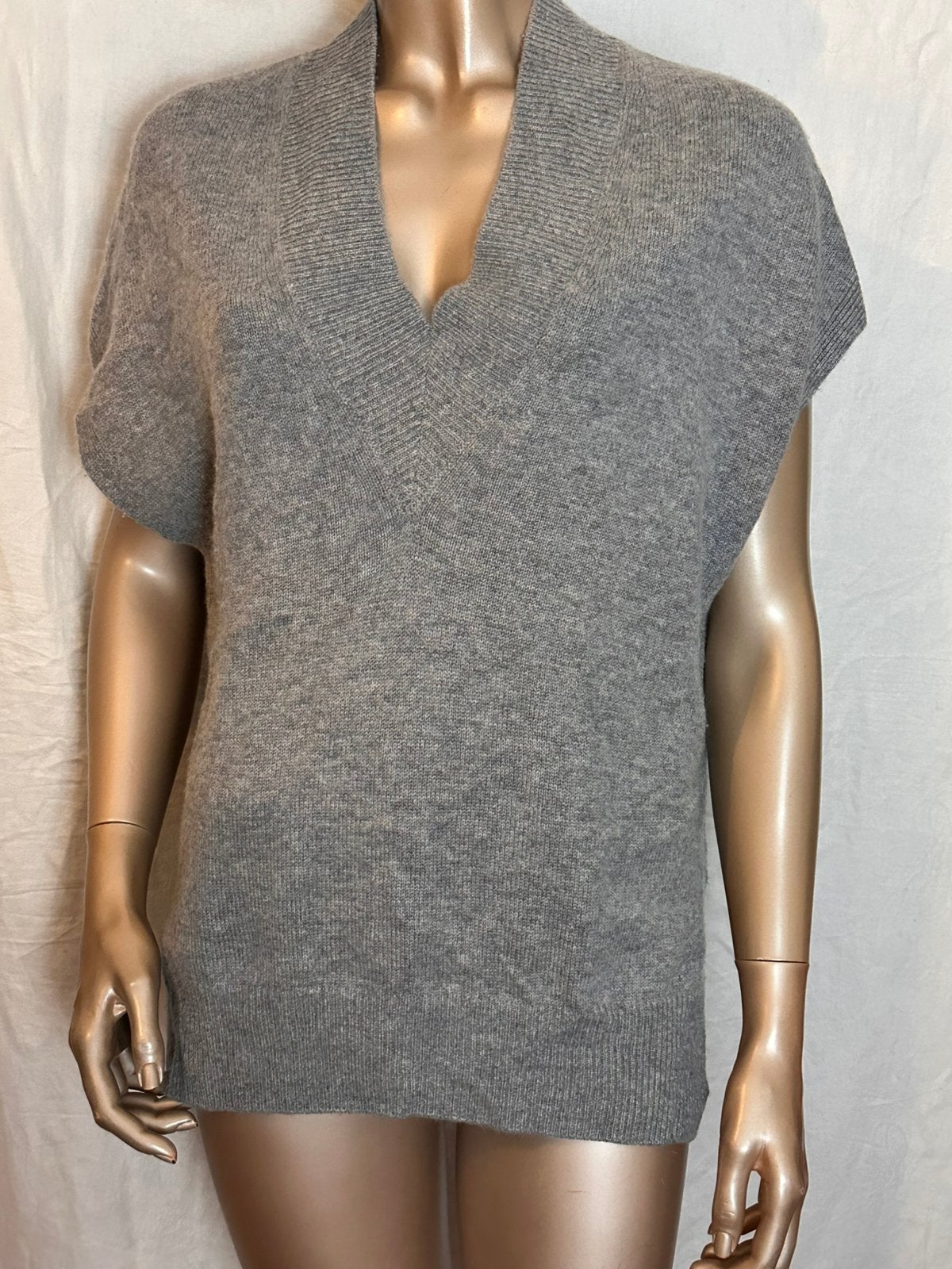 Rena Marx mouwlos trui maat 38 ( valt 40/42) Wool Cashmere, Verzenden, Zo goed als nieuw, Maat 38/40 (M), Grijs