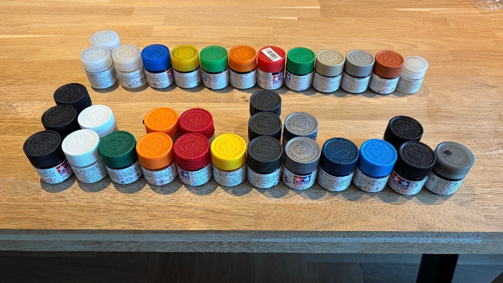 Tamiya X en XF modelbouwverf – 59 potjes, 47 codes, Ophalen, Nieuw, Acrylverf