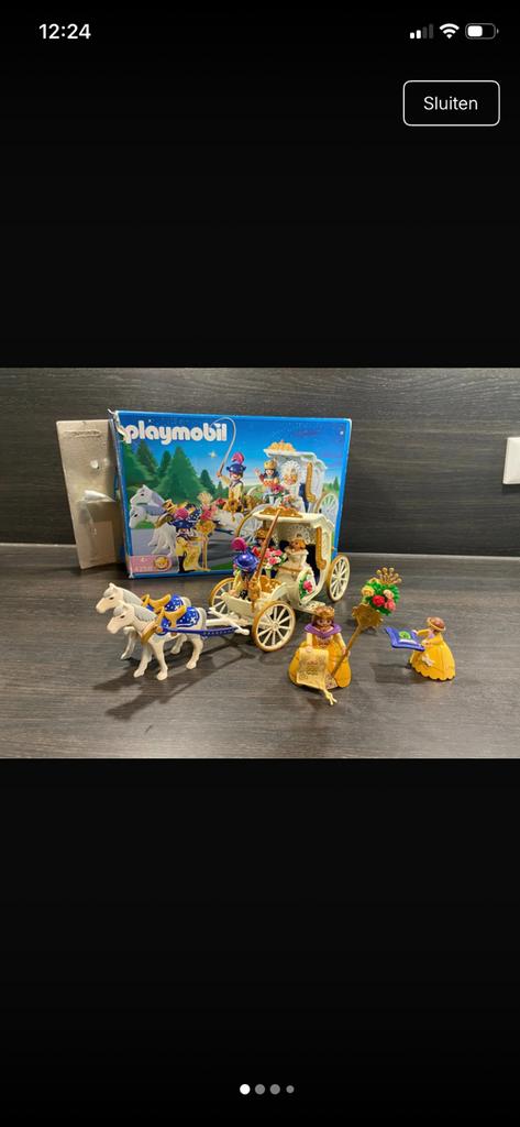Playmobil koets , bruid , prinsessen, Kinderen en Baby's, Speelgoed | Playmobil, Ophalen of Verzenden, Gebruikt, Complete set