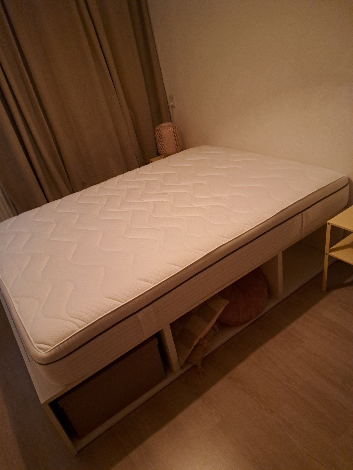 Nordli bed ikea 140x200, Ophalen, Wit, Tweepersoons, 140 cm