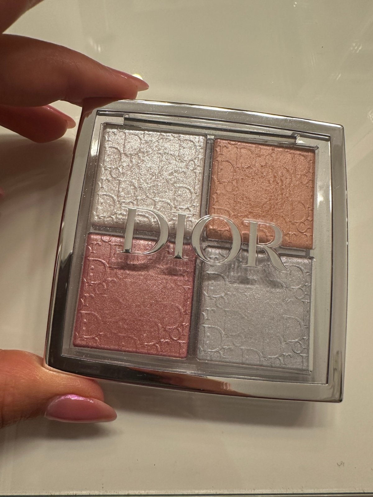 Dior Backstage Glow Face Palette 007 Pink, Wangen, Ophalen of Verzenden, Zo goed als nieuw, Make-up