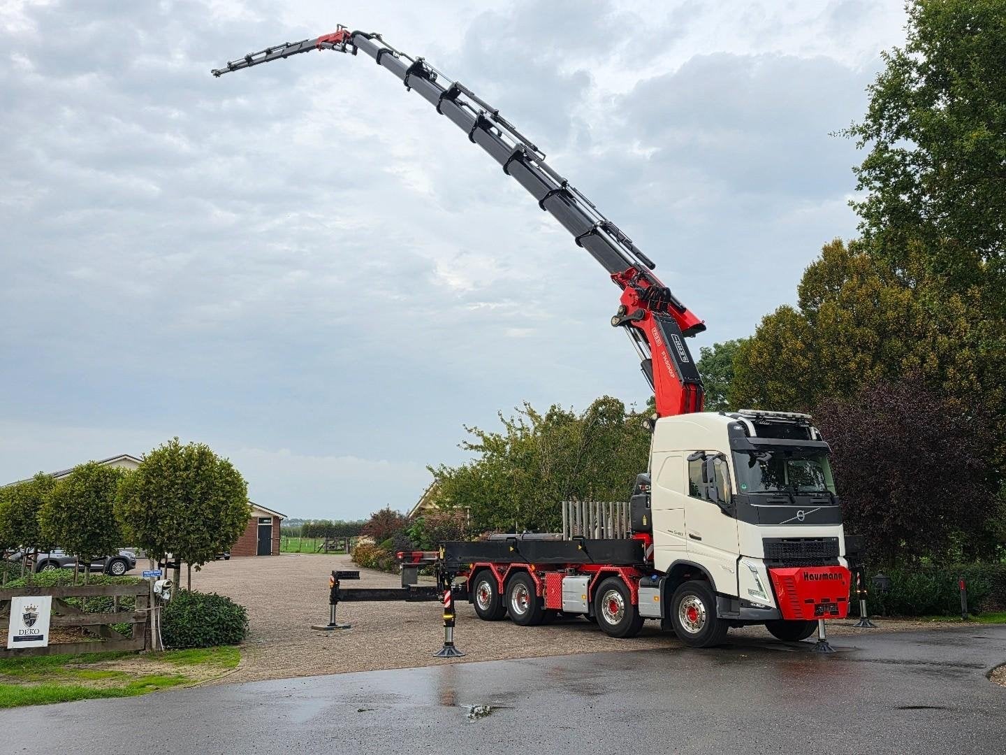 Volvo FH540 8x2 KRAANWAGEN FASSI 1450 TECHNO (145TM) JIB LIE, Auto's, Automaat, Euro 6, Wit, Bedrijf