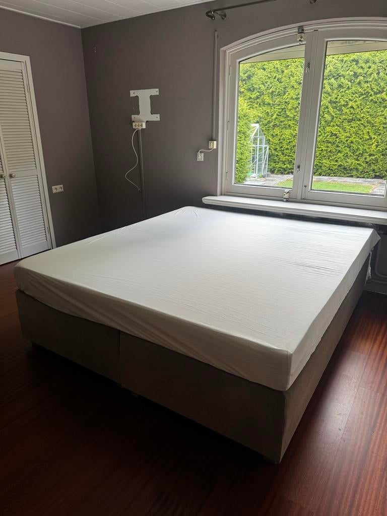 Boxspring bed 180x200cm - Recent gereinigd, Gebruikt, Tweepersoons, Ophalen of Verzenden, 180 cm