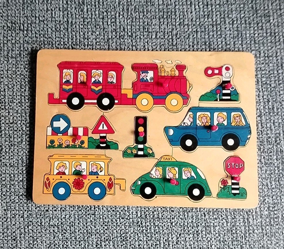 Houten puzzel verkeer, Ophalen of Verzenden