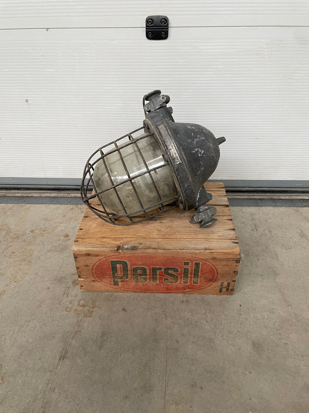 Vintage Industriële Scheepslamp / Plafondlamp, Antiek en Kunst, Ophalen