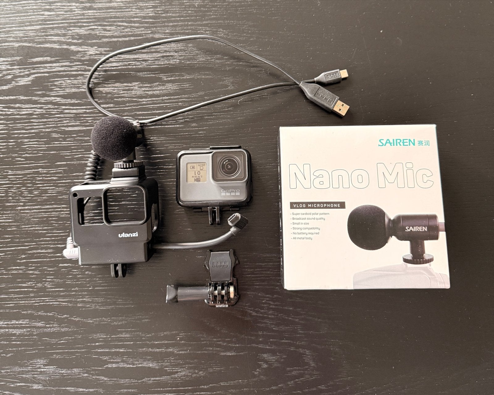 GoPro Hero 5 incl. microfoon en veel accesoires, Ophalen of Verzenden, Zo goed als nieuw, GoPro