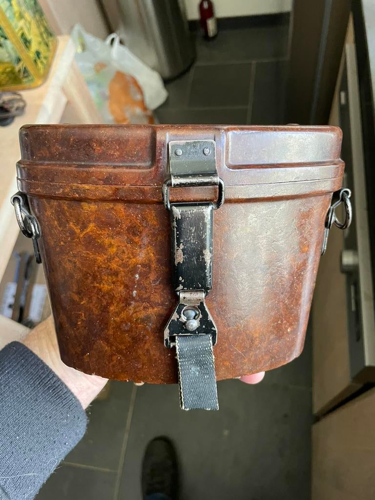 Prachtige bruin bakeliet dienstglas houder, Verzamelen, Militaria | Tweede Wereldoorlog, Ophalen of Verzenden, Nederland