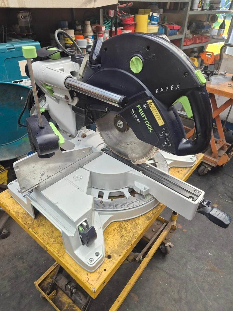 Festool KAPEX KS 120 EB Afkort-trekzaag, Doe-het-zelf en Verbouw, Gereedschap | Zaagmachines, Ophalen, Zo goed als nieuw, Afkortzaag