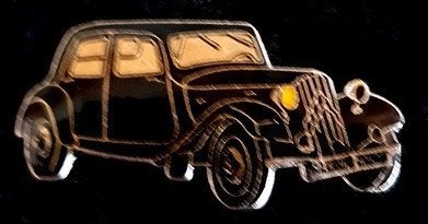 Citroën Traction pin-zwart epoxy, Verzenden, Nieuw, Transport, Speldje of Pin