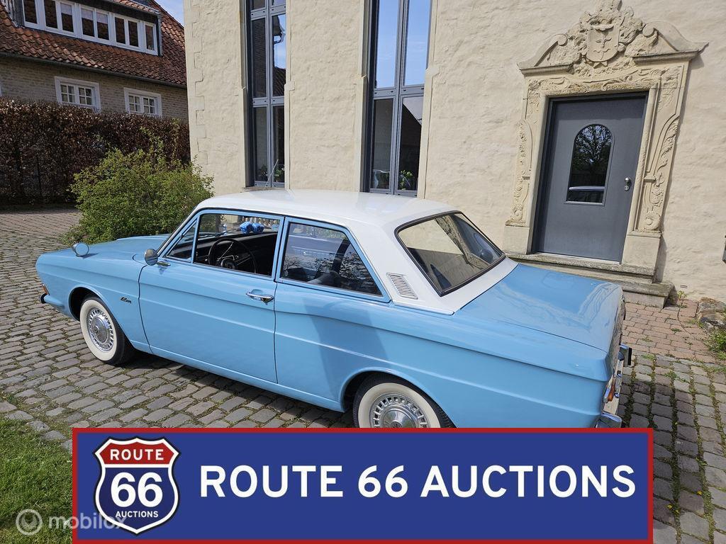 Ford Taunus 12M | 1968 | Route 66 Auctions, Auto's, Overige carrosserieën, Zwart, Bedrijf, Handgeschakeld