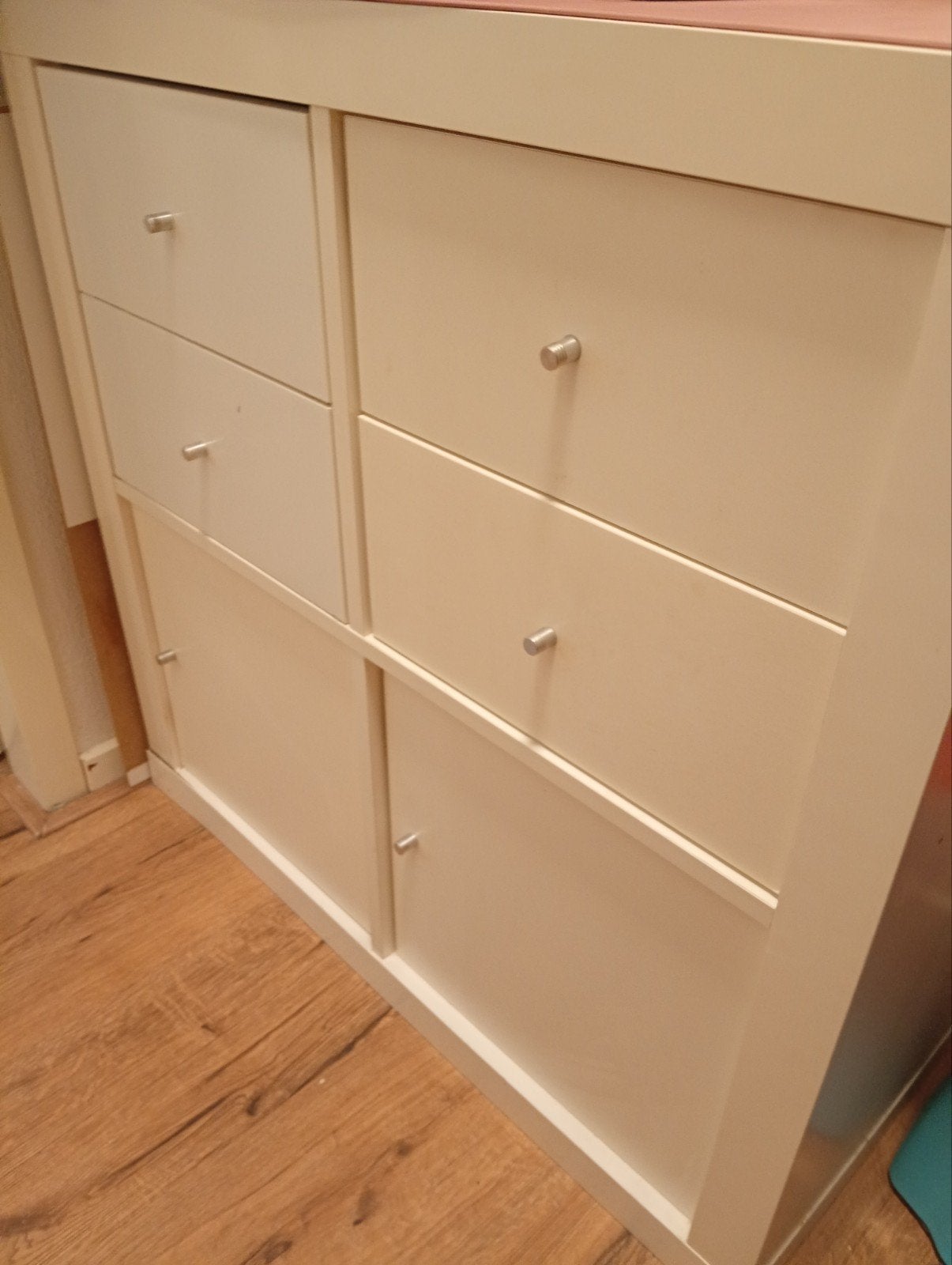Witte Ikea  ladekast/dressoir met deuren en planken, Ophalen, Gebruikt, Met deur(en), 50 tot 100 cm