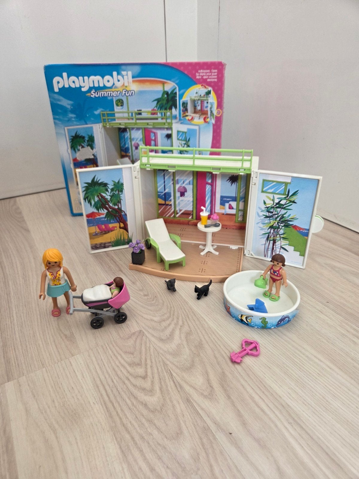 Playmobil Summer Fun 6159 Vakantiehuisje met accessoires, Gebruikt, Gebouw, Complete set, Ophalen of Verzenden
