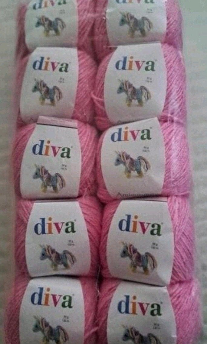 Pakket Diva Garen 10 bollen roze - Breien & Haken, Ophalen of Verzenden, Nieuw, Breien of Haken, Wol of Garen