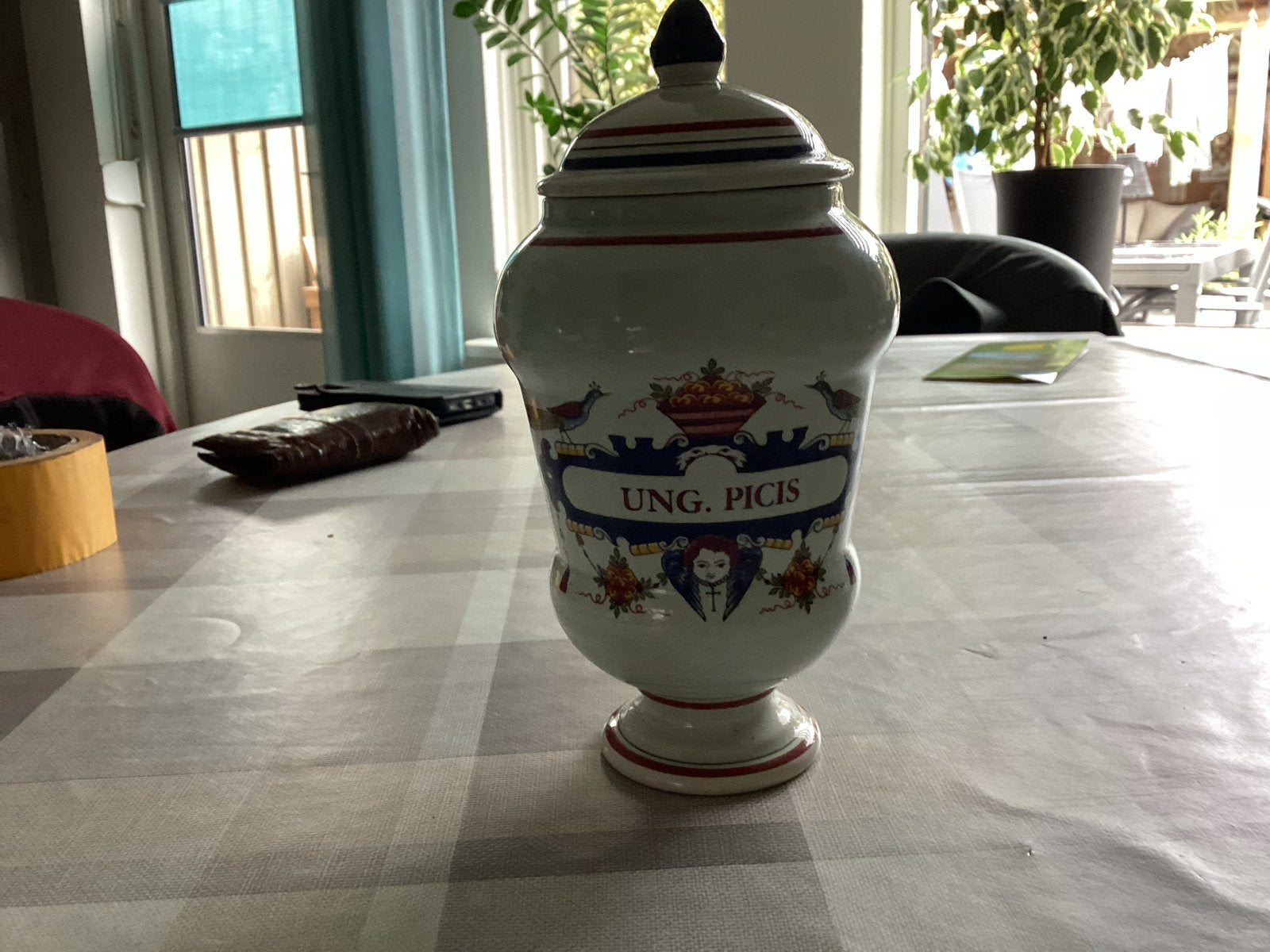 Antieke apothekerspot Delft, Ung. Picis, Made in Holland, Antiek en Kunst, Ophalen of Verzenden