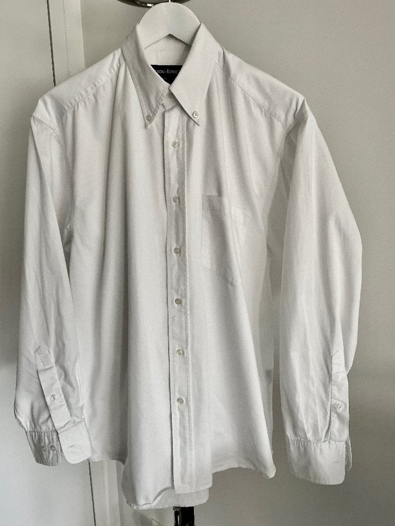 Wit oversized overhemd, merk Bonneterie, maat L, Wit, Bonneterie, Ophalen of Verzenden, Zo goed als nieuw