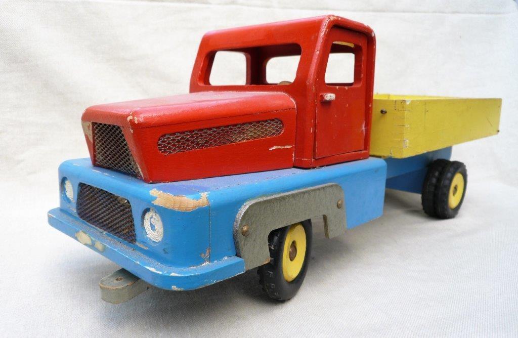 VEB Gecevo DDR Unic Izoard bakwagen, hout, 56 cm. 1960., Ophalen of Verzenden