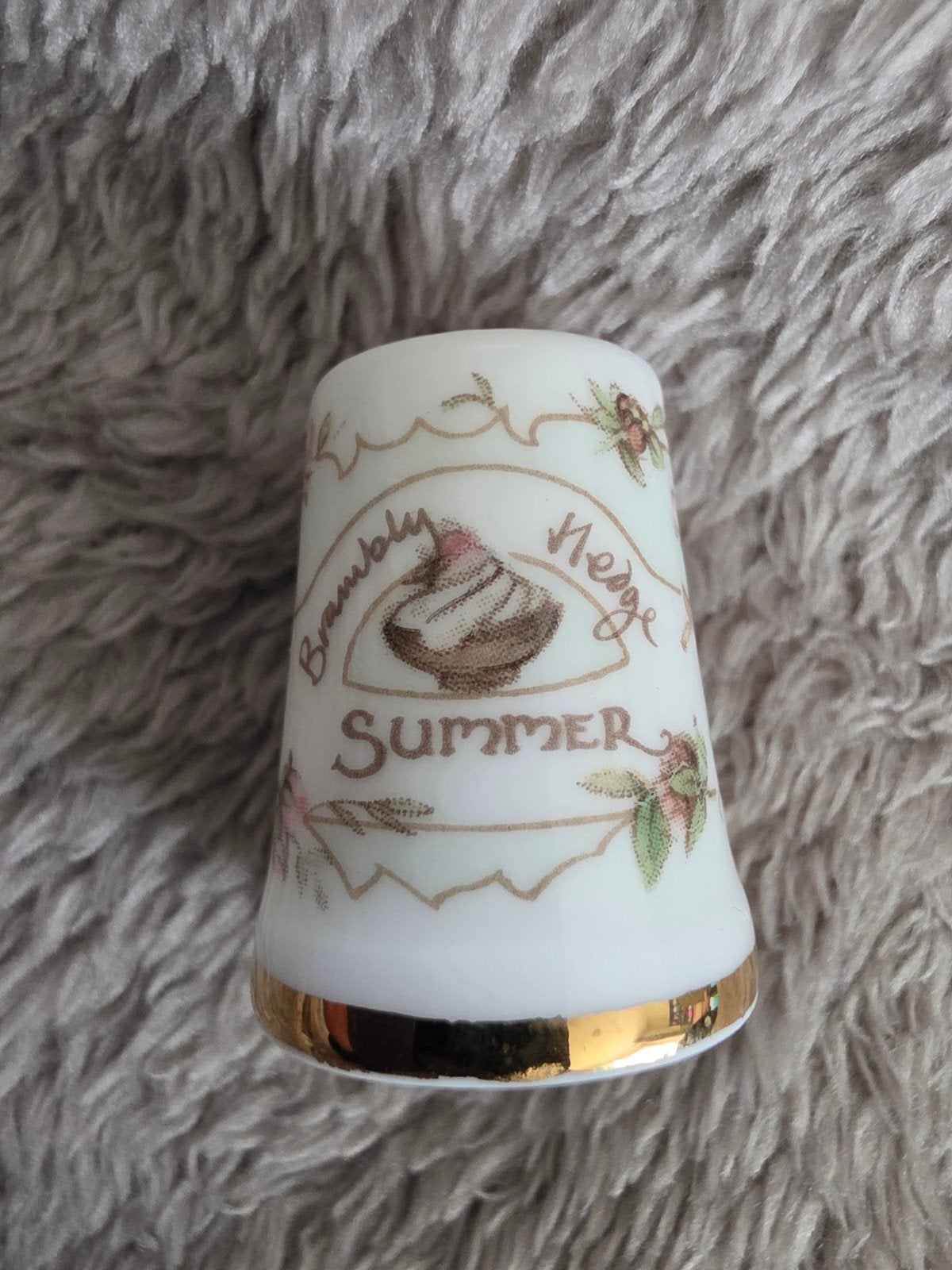 Royal Doulton Brambly Hedge Summer 1982 vingerhoed, Ophalen of Verzenden, Gebruikt