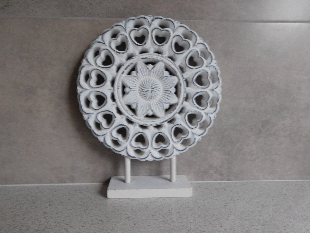 Raamscherm 30x24 cm. Mandala MDF House of Seasons, Huis en Inrichting, Ophalen of Verzenden, Zo goed als nieuw, Wit, Vintage