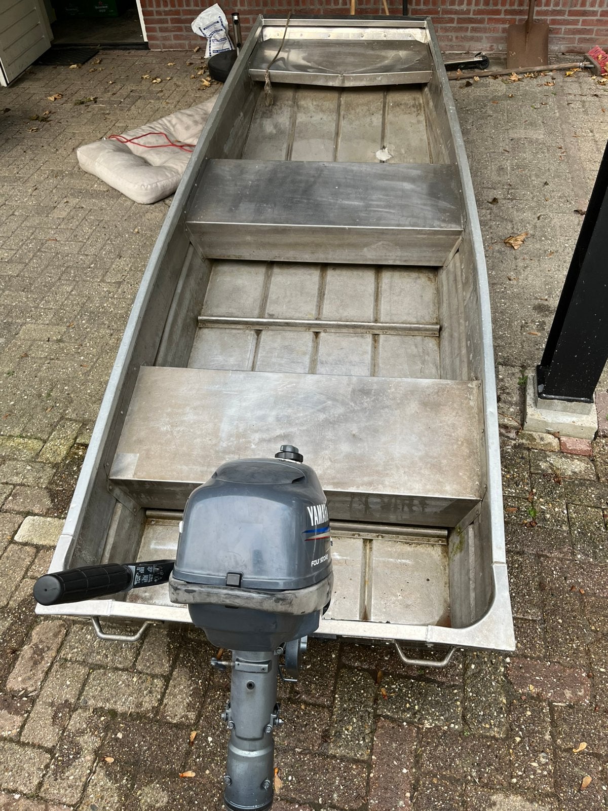 Mooi aluminium bootje met een 4 pk, Ophalen of Verzenden, Zo goed als nieuw, Overige typen, Motorboot