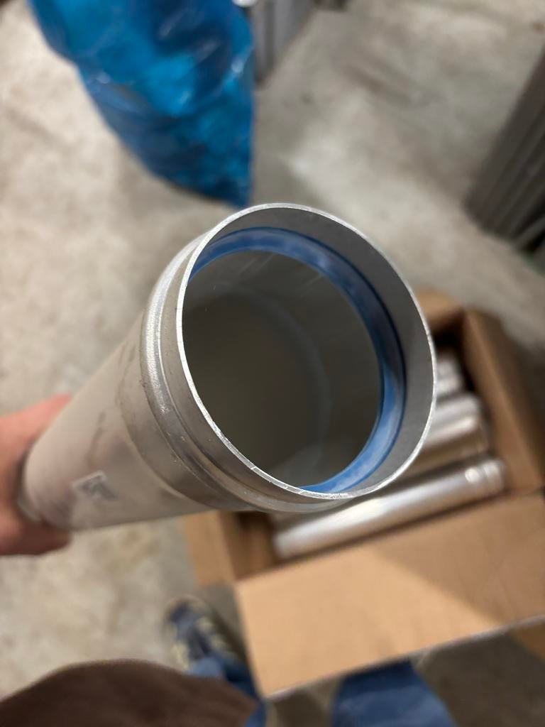 7x Nieuwe Aluminium Dikwandige Rookgasafvoer 50cm, Ophalen of Verzenden, Nieuw