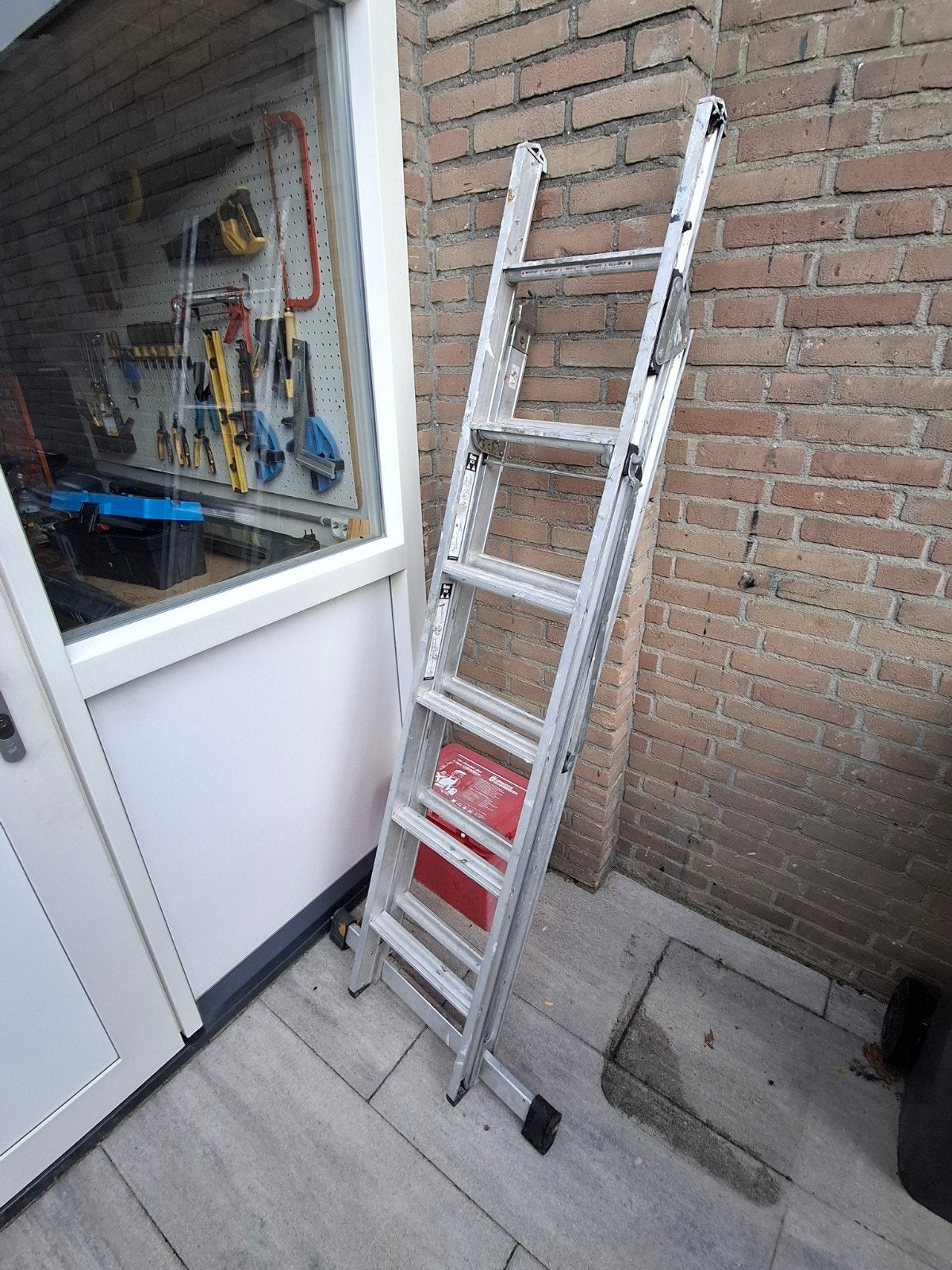 Ladder uitklapbaar, Doe-het-zelf en Verbouw, Ophalen, Gebruikt, Ladder, Opvouwbaar of Inschuifbaar