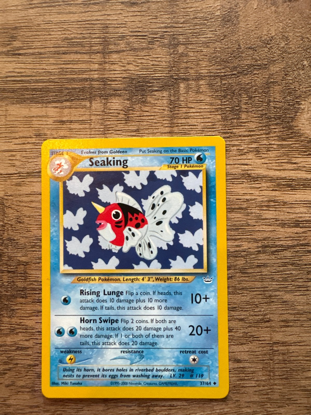 Pokémon Seaking Kaart (37/64) - Jungle Set, Ophalen of Verzenden, Gebruikt, Losse kaart
