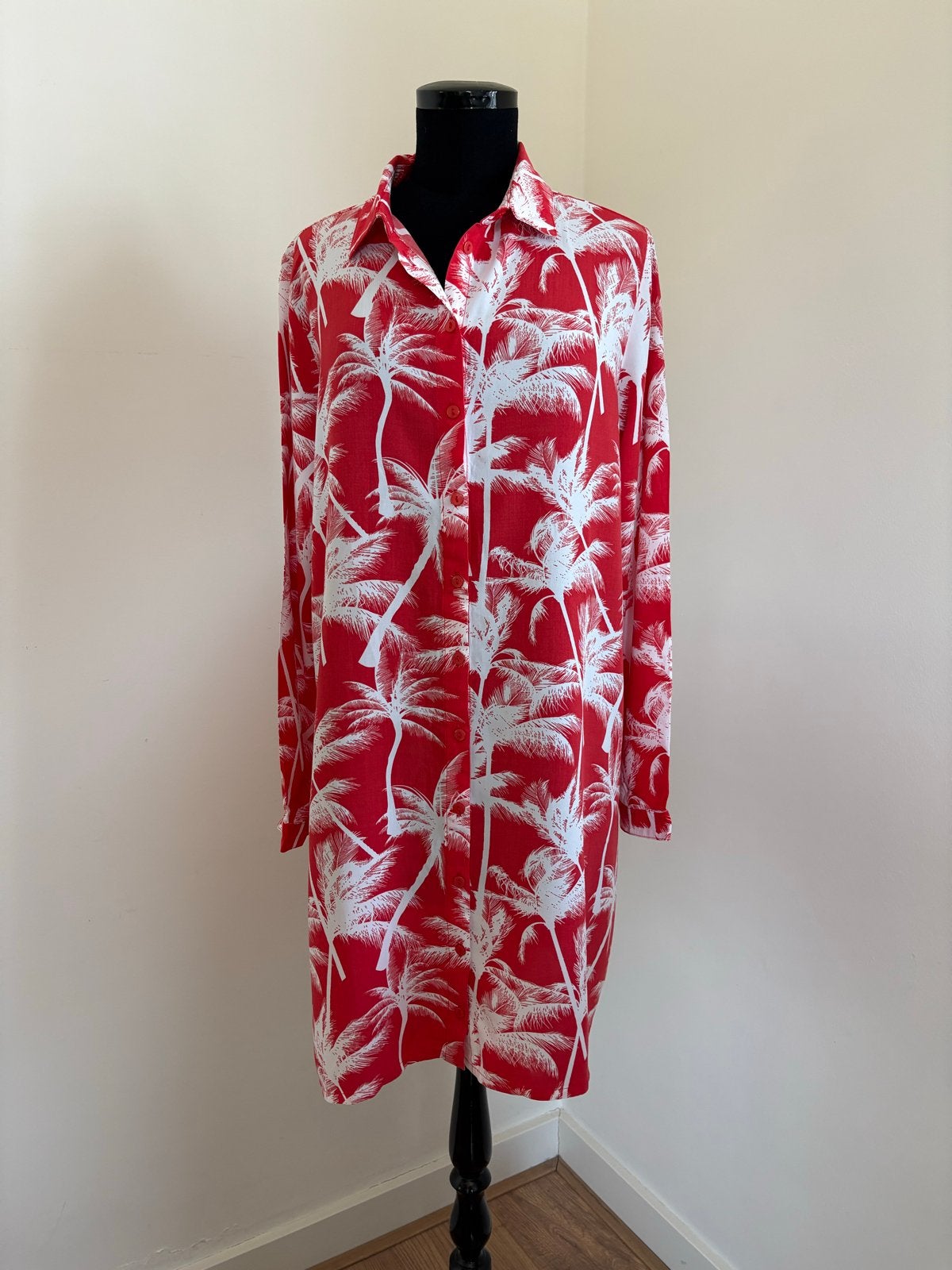 Juffrouw Jansen jurk palmboomprint maat S, Kleding | Dames, Ophalen of Verzenden, Zo goed als nieuw, Maat 36 (S), Boven de knie