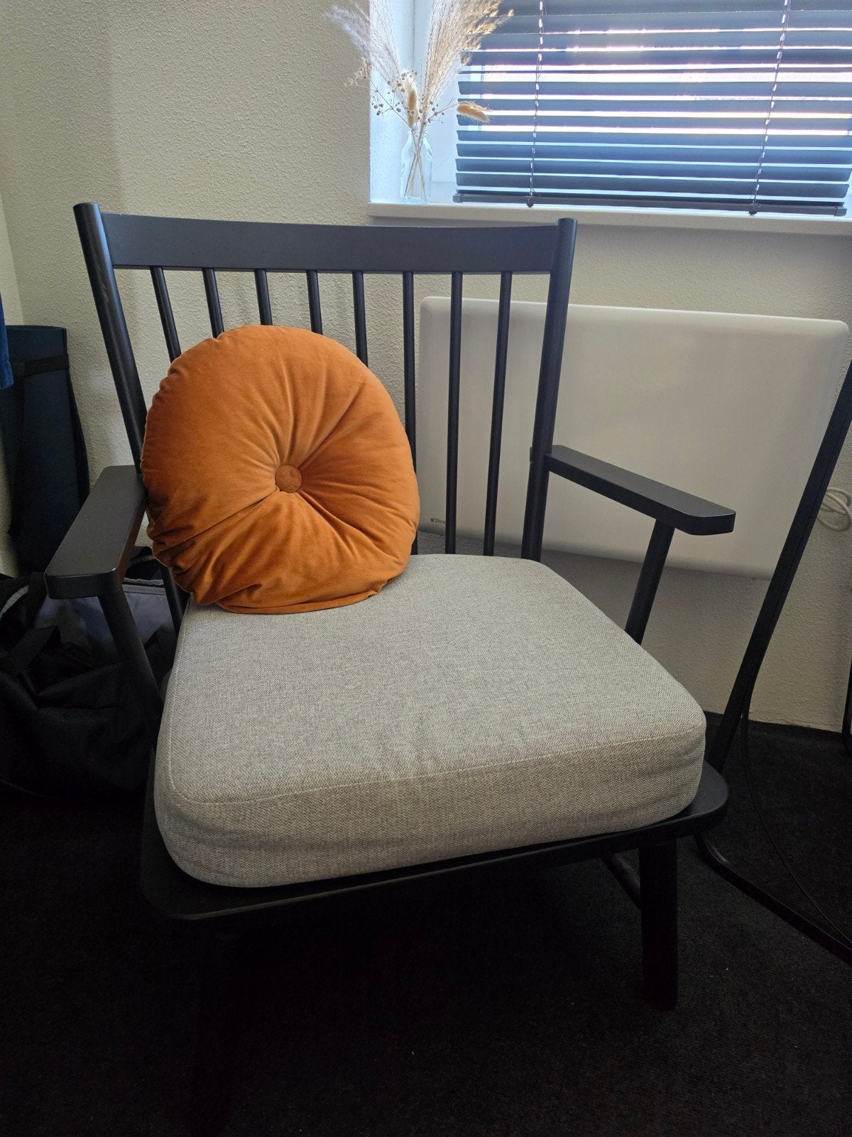 IKEA PERSBOL Fauteuil - Zo goed als nieuw, Huis en Inrichting, Ophalen, Zwart, Zo goed als nieuw, Stof