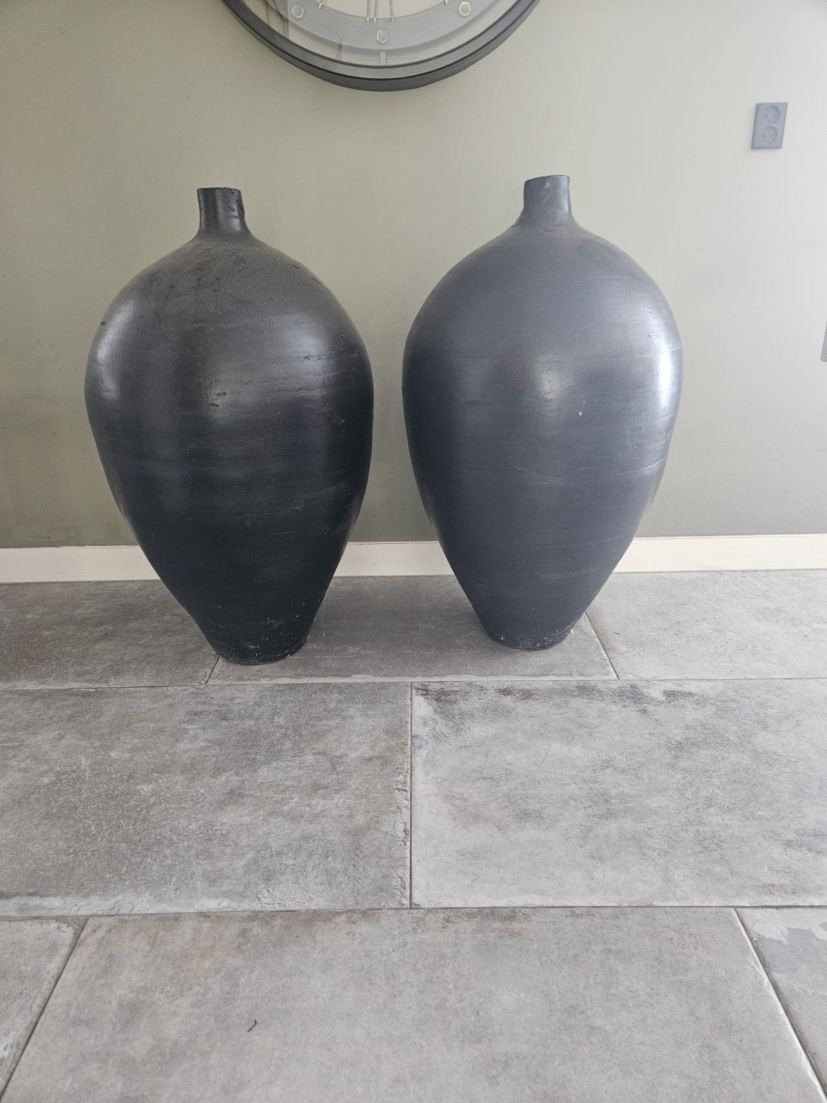 Grote decoratieve vazen, zwart, 2 stuks., Ophalen
