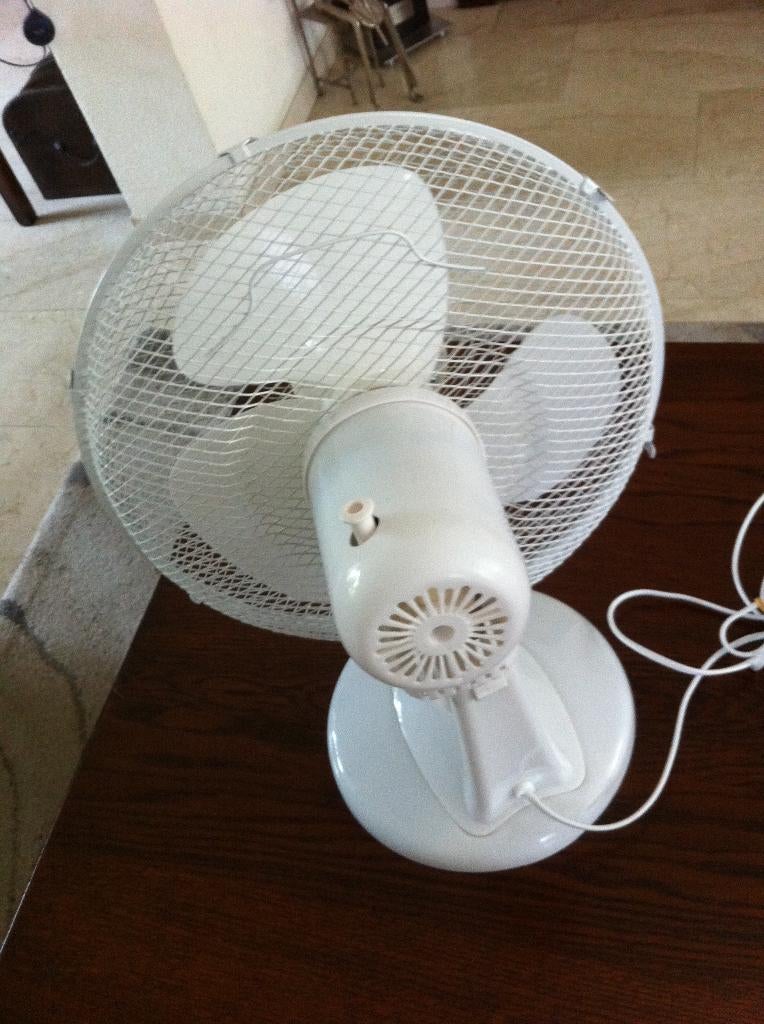 Tafel ventilator wit Blokker, Ophalen of Verzenden, Zo goed als nieuw, Tafelventilator