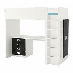 Ikea Stuva hoogslaper met bureau en opbergruimte, Ophalen, Gebruikt, Eenpersoons, 160 tot 180 cm