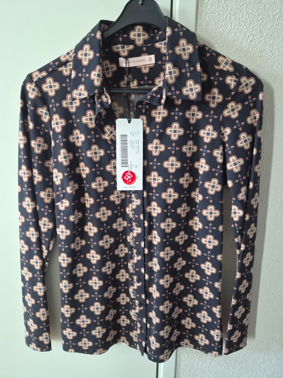 Studio Anneloes Poppy Shirtblouse Maat XS, Studio Anneloes, Zwart, Nieuw, Ophalen of Verzenden