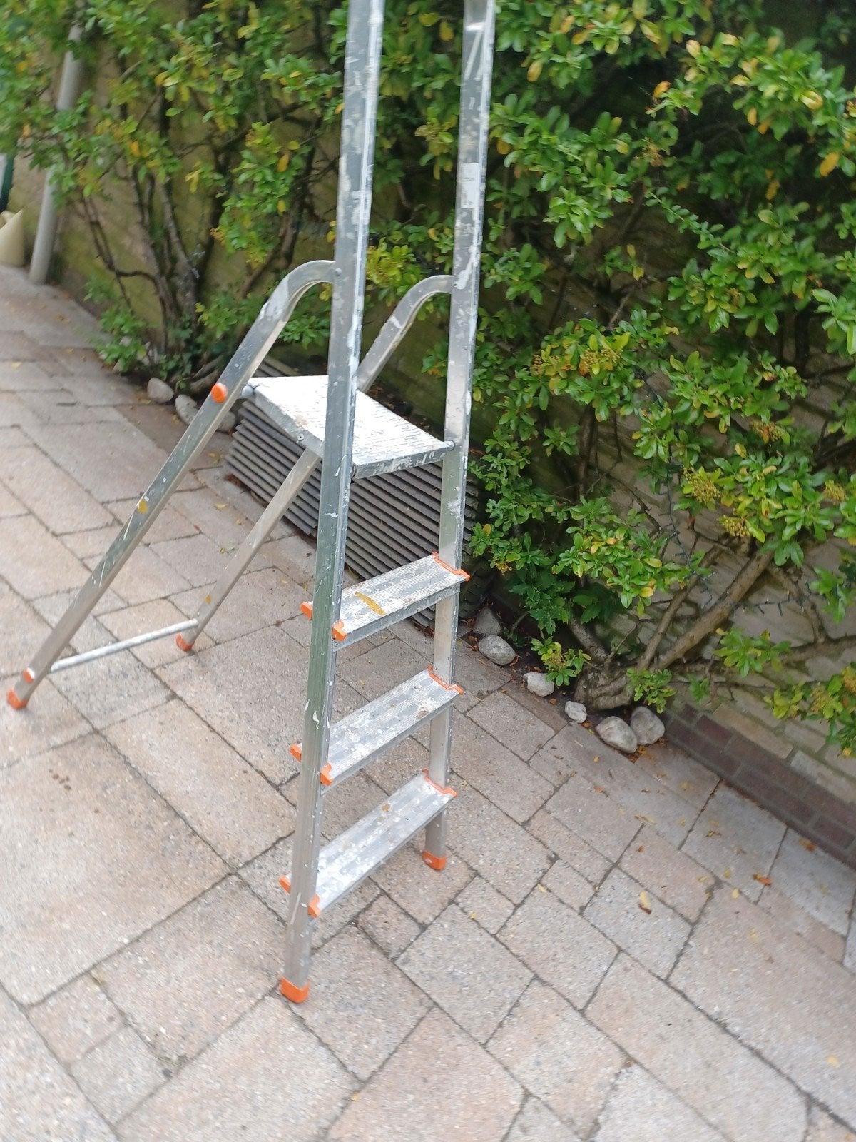 Stevige aluminium trap met 4 treden en platform, Ophalen, Gebruikt, Trap, Opvouwbaar of Inschuifbaar