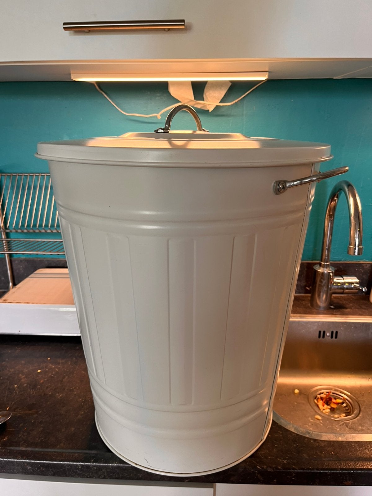 Ikea Knodd, Ophalen, Zo goed als nieuw, Aluminium, Met deksel