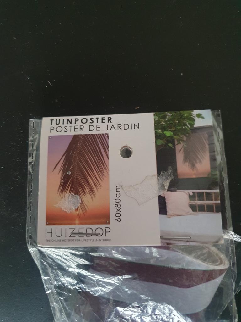 Nieuwe tuinposter 60x80cm - Palmblad design, Ophalen of Verzenden, Nieuw