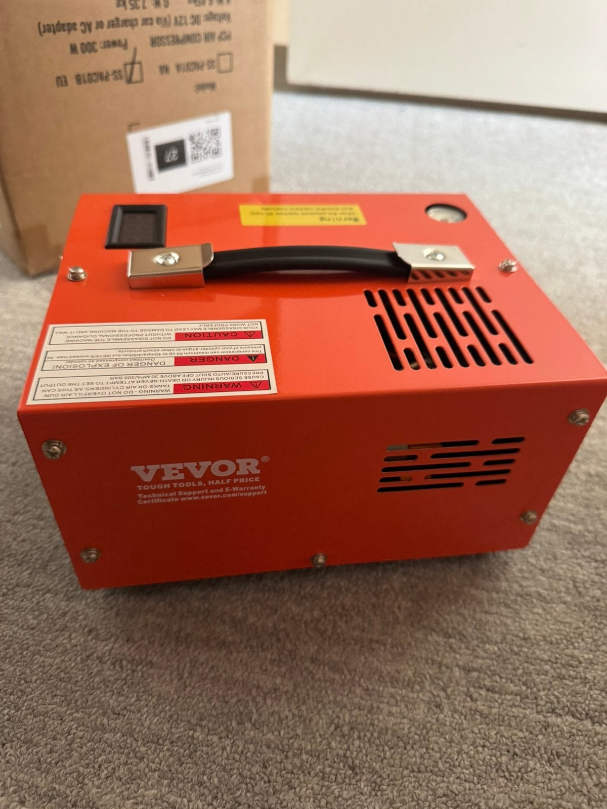 VEVOR PCP compressor 4500 PSI / 310 BAR (0.5 liter) 220 V, Ophalen, Nieuw, Minder dan 200 liter/min, Olievrij