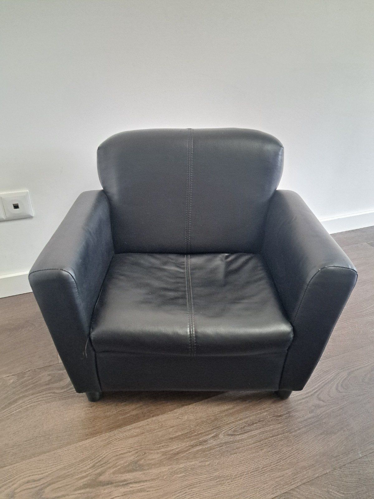 Momo for Kids kinderfauteuil, zwart kunstleer, Ophalen, Gebruikt, Stoel