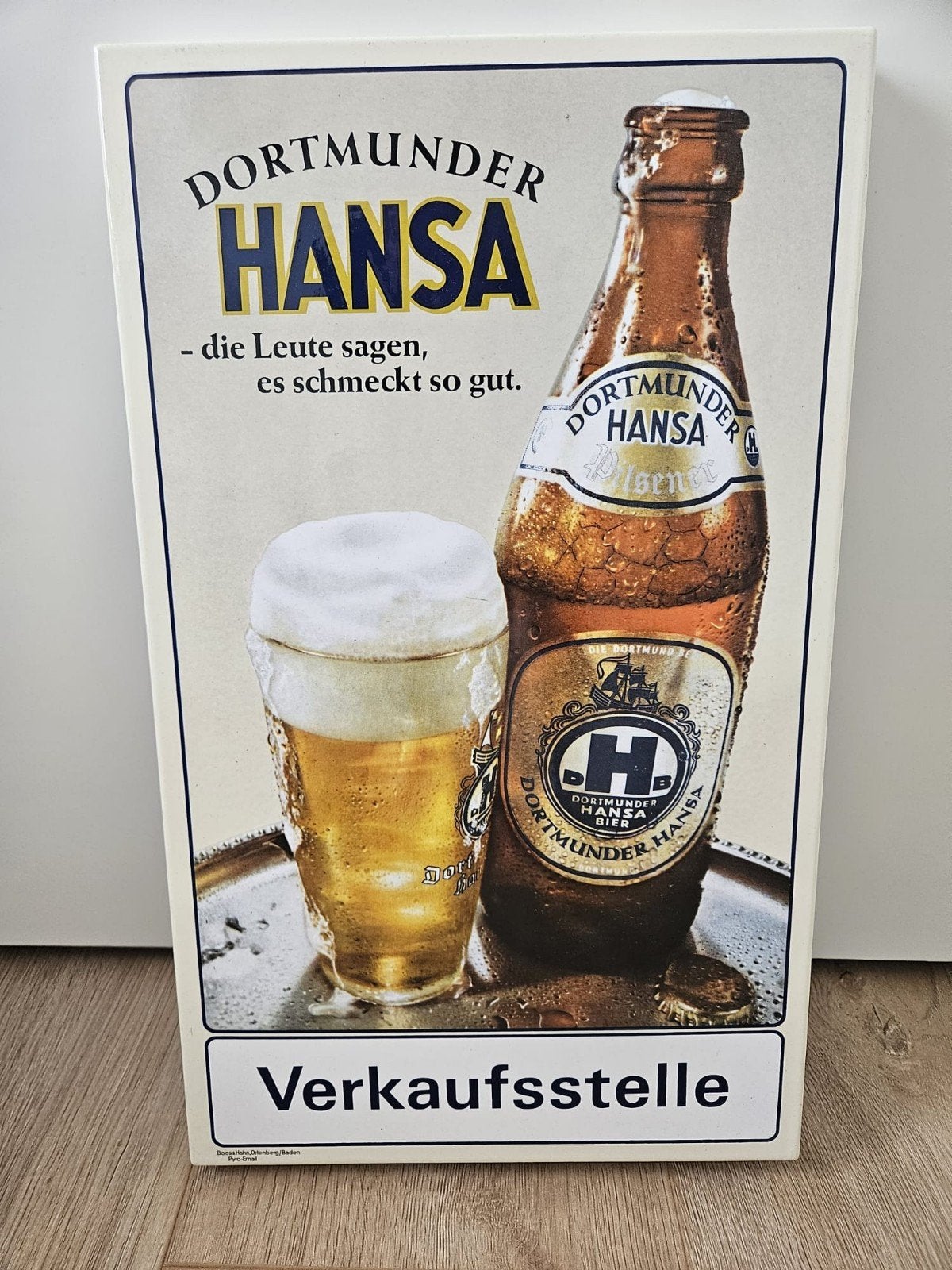 dortmunder bier emaille bord, Ophalen of Verzenden, Reclamebord