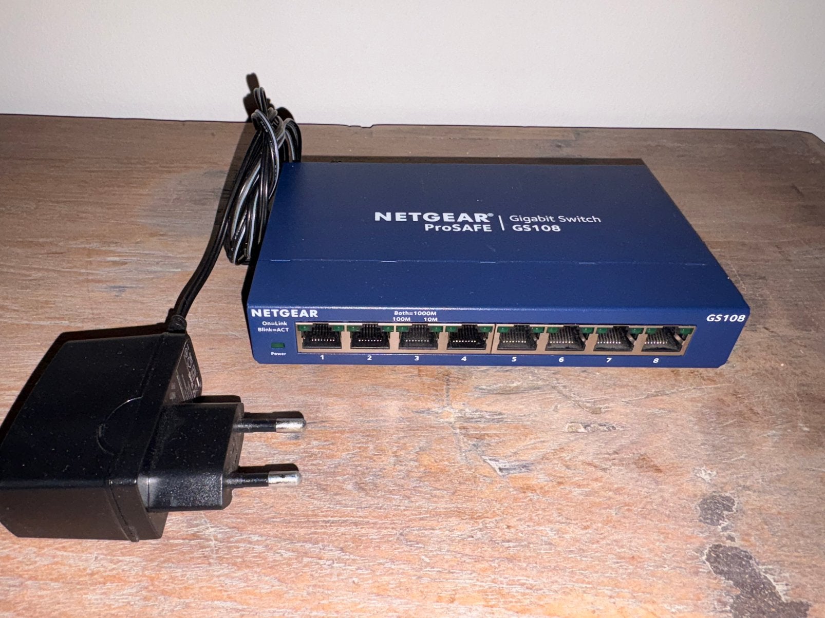 NETGEAR ProSAFE GS108 Gigabit switch, Ophalen of Verzenden, Gebruikt