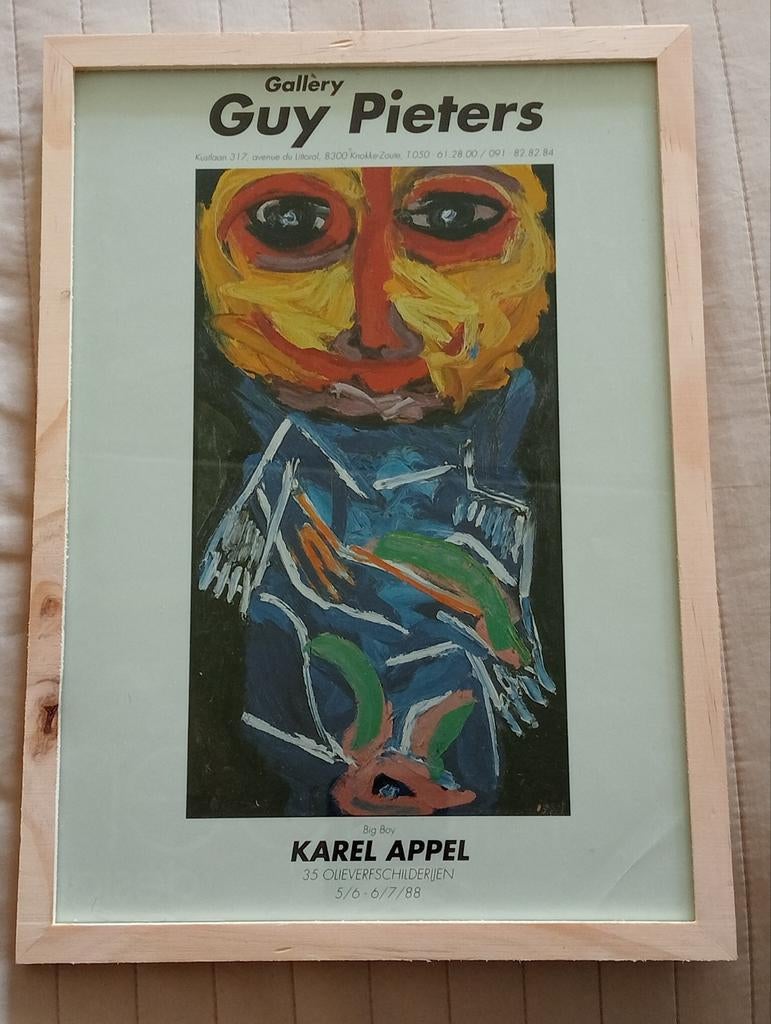 Karel Appel Guy Pieters affiche, Verzamelen, Ophalen of Verzenden, 1940 tot 1960, Tijdschrift