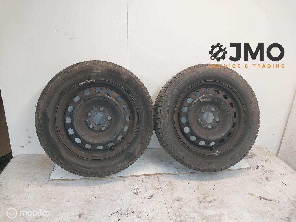 Stalen velgen set 16 inch   Mercedes Vito W639 2003-2014, 16 inch, Banden en Velgen, Ophalen of Verzenden, 195 mm