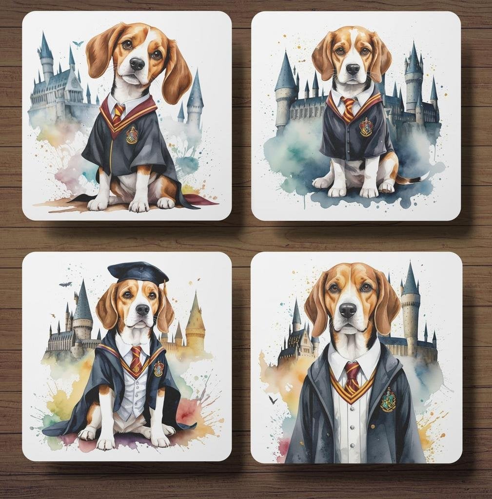 Beagle Harry Potter onderzetters met houder, Ophalen of Verzenden, Nieuw