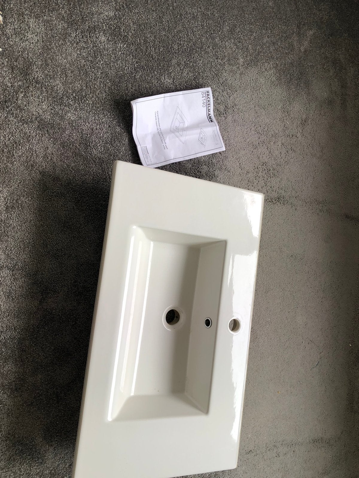 Nieuwe wasbak, Huis en Inrichting, Badkamer | Badkamermeubels, Ophalen, 50 tot 100 cm, Zo goed als nieuw, Minder dan 100 cm