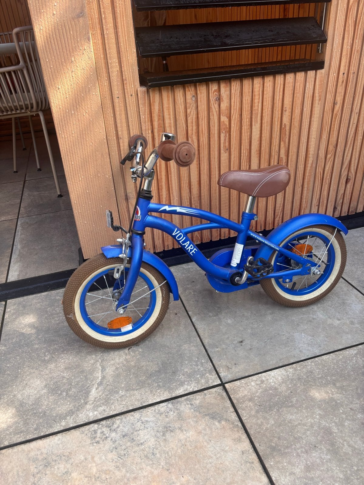 Volare Kinderfiets Blauw - Zo goed als nieuw, Fietsen en Brommers, Fietsen | Kinderfietsjes, Ophalen, Zo goed als nieuw, Velgrem